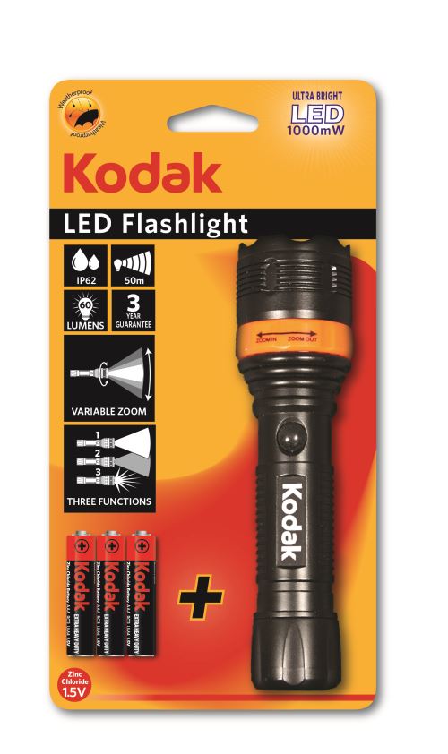 Kodak - Lampe Led Focus 157- Fonctionne avec 3 Piles Aaa/Lr06 Incluses