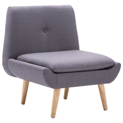 vidaXL Fauteuil sans accoudoirs Revêtement tissu 73x66x77cm Gris clair