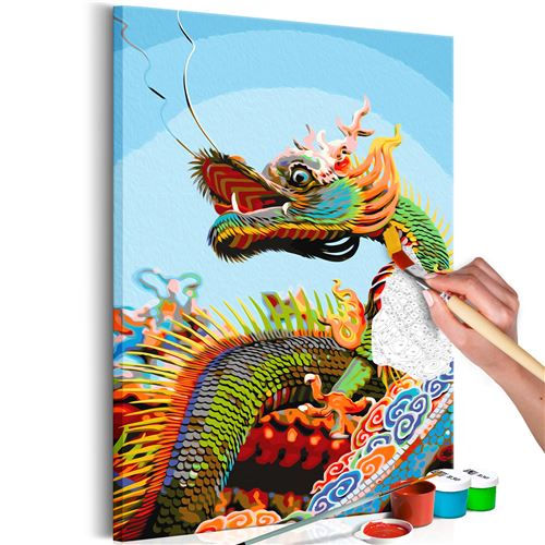 Tableau à peindre par soi-même - Colourful Dragon - 40x60 Artgeist (11531)