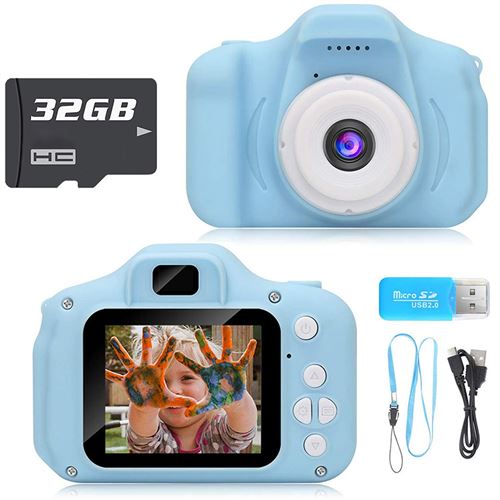 Mini Caméra Écran Lcd Caméra 2.0 Enfants Camera Sports Enfants + 32G Carte Sd BT220
