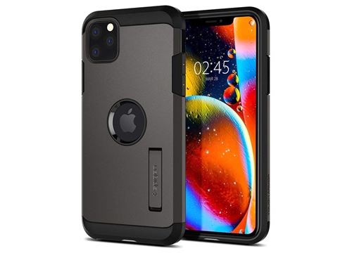 Coque iPhone 11 Pro Spigen Tough Armor - Métal Foncé