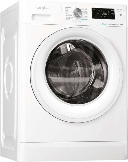 Lave-linge Frontal 8kg Whirlpool 1400tr/min 59cm A+++, Ffbs 8448 Wvfr