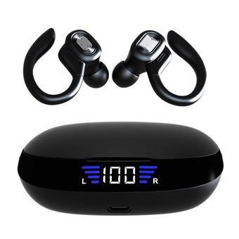 Ecouteurs VV2 Bluetooth, Sans Fil étanche In-ear sport -Noir - 1
