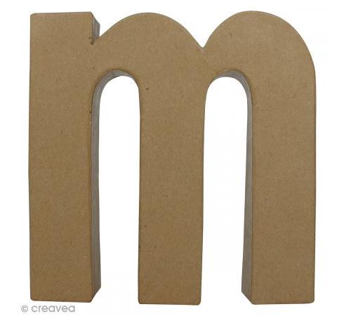 Lettre fantaisie M - 21,5 x 23 cm