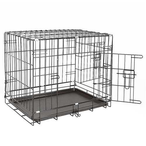 Cage pour chiens, cage d'extérieur 2 portes, pliable, transportable HOMBUY