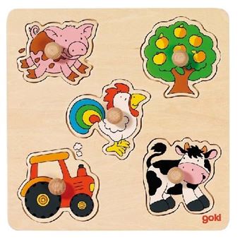 Goki Puzzle en bois Petits 5-Piece - 1