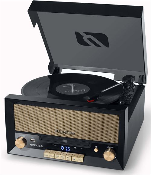 Micro système CD avec platine vinyle Bluetooth Muse Vintage Collection