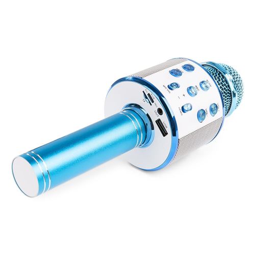 Max KM01 Microphone Karaoké Micro sans Fil Bluetooth – Argenté,  Haut-Parleur, Batterie 6h Environ, Micro modificateur de Voix et écho,  Fonction Enregistrement et Selfie, Parfait pour Les Enfants - Comparer avec