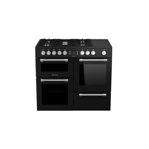 Leisure Cookmaster CK100F320KG - Cuisinière (four à deux étages) - pose libre - largeur : 100 cm - profondeur : 60 cm - hauteur : 90 cm - noir