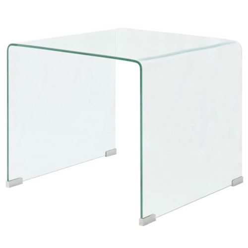 Vidaxl Transparent Table Basse 49,5 X 50 X 45 Cm Verre Trempé - Image 1
