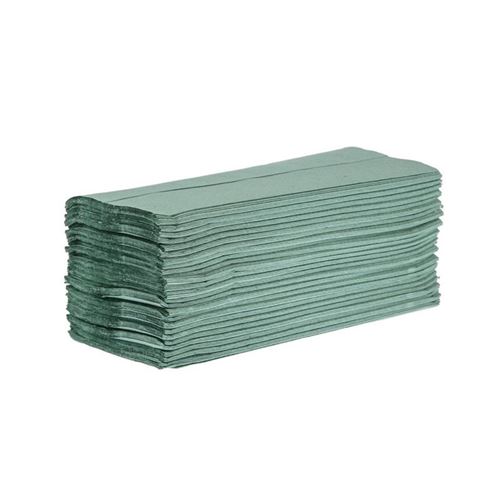 Essuie-Mains Pli en Z Vert - x 12 - Jantex - - Papier 242x85xmm