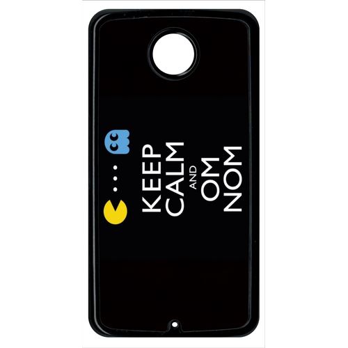 Coque Keep Calm Pacman Compatible Google Nexus 6 Transparent