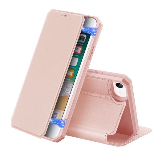 Etui en PU flip auto-absorbé rose pour votre Apple iPhone SE 2