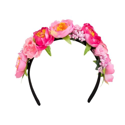 serre-tête lotus rose adulte