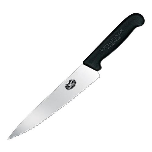 Couteau de cuisinier - Lame dentée 22cm - Victorinox - Inox