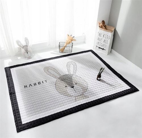 Honey Tapis De Sol Chambre Bebe Enfant Dimensions 150x100 Style Scandinave Coussin Assorti Inclus Matelas De Jeu Eveil Gris Blanc Noir Tapis D Eveil Achat Prix Fnac