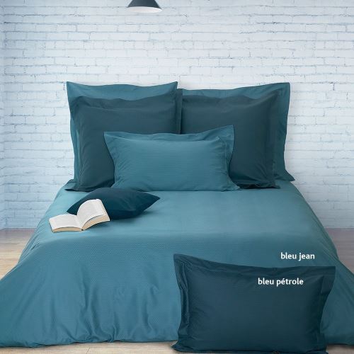 Housse De Couette Chicago Uni Bleu Jean 260x240 Garnier-Thiebaut