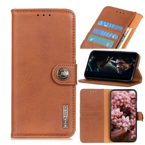 Etui en PU avec support marron pour Samsung Galaxy A11