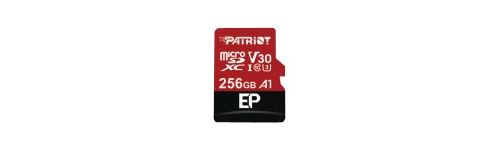 Patriot EP Series - Carte mémoire flash (adaptateur microSDXC vers SD inclus(e)) - 256 Go - A1 / Video Class V30 / UHS-I U3 / Class10 - microSDXC UHS-I