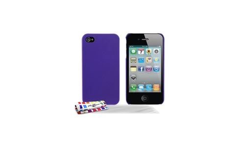 Coque Rigide le Pearls Violet + 3 Films Apple Iphone 4