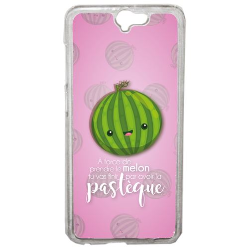 Coque Force De Prendre Le Melon Tu Vas Finir Par Avoir La Pastque Fond Rose Pale Compatible Htc One A9 Transparent