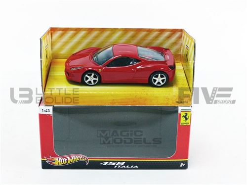 Mattel Voiture Miniature De Collection Hotwheels (Mattel) 1-43 - Ferrari 458 Italia - Red - T8417