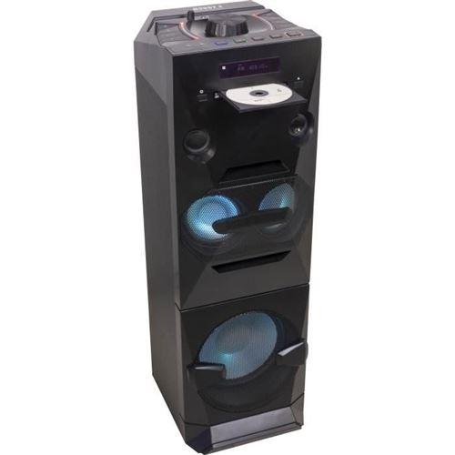 Boost 10-7135bo Enceinte Active 3 Voies A Led 10 / 25 Cm - Lecteur Cd, Fm, Bluetooth + 2x Usb