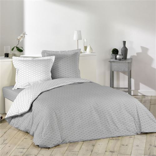 Housse de couette Zodiac gris/blanc 240x220 cm