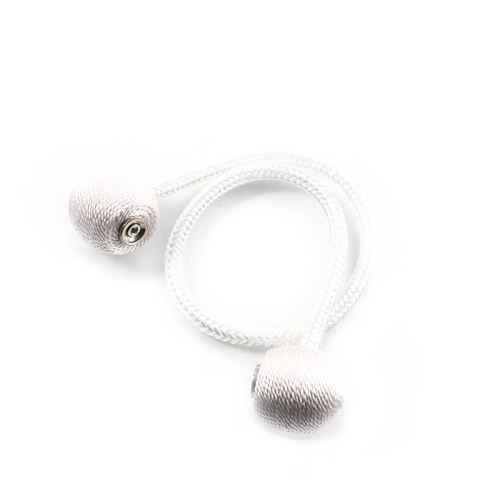 1pcs Embrasses De Rideaux Magnétiques Boucle Tressée Blanc