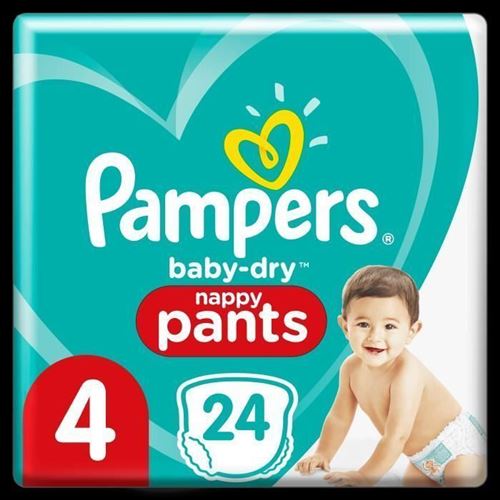 Pampers Baby-dry Pants Couches-culottes Taille 4, 24 Culottes