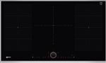Neff T59TS5RN0 - Table de cuisson à induction - 5 plaques de cuisson - Niche - largeur : 88 cm - profondeur : 49 cm - noir - avec garnitures en acier inoxydable