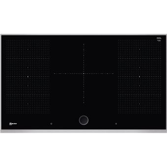 Neff T59TS5RN0 - Table de cuisson à induction - 5 plaques de cuisson - Niche - largeur : 88 cm - profondeur : 49 cm - noir - avec garnitures en acier inoxydable