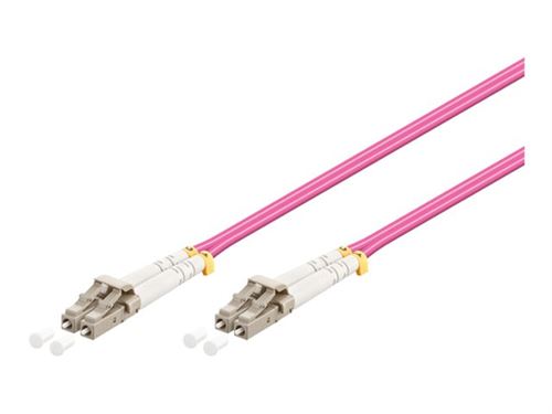 goobay - Câble réseau - LC multi-mode (M) pour LC multi-mode (M) - 2 m - fibre optique - 50 / 125 microns - OM4 - sans halogène - violet