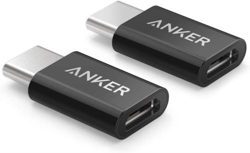 Lot de 2 Adaptateur USB C vers Micro USB avec Résistance 56k ohms - Connecteur USB Type C mâle vers Micro B Femelle