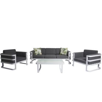 Grand Salon De Jardin Bas 6 Places Coussin Exterieur Confortable