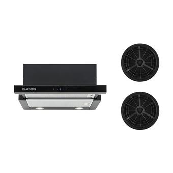Klarstein Vinea Hotte Escamotable 60cm 2 Filtres Recyclage D Air 610m H Classe A Noir Hotte Escamotable Achat Prix Fnac