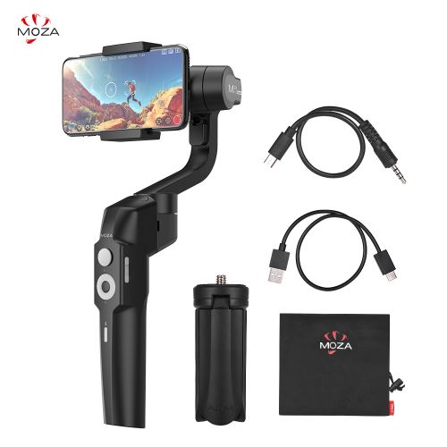 MOZA Mini-S Ordinateur de poche pliable Smartphone 3 axes Stabilisateur pour cardan Suivi de l'objet Suivre la mise au point Zoom