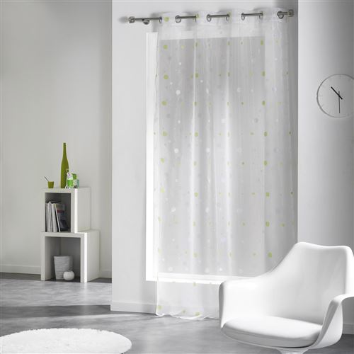Panneau a oeillets 140 x 240 cm voile jacquard yoyo Vert