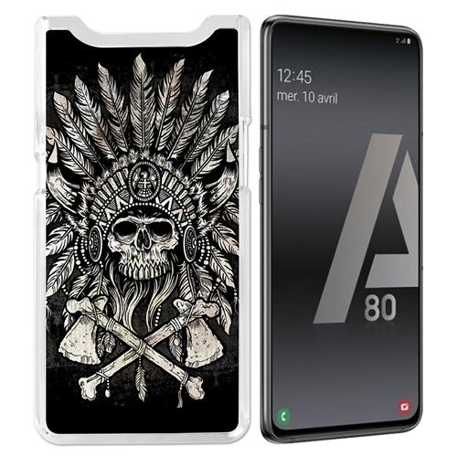 Coque pour Samsung Galaxy A80 / A90 -  Skull Head Plumes