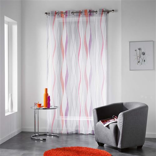 Panneau a oeillets 140 x 240 cm voile imprime transfert ondulys Orange