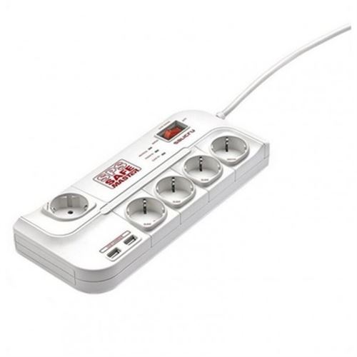 Salicru sps.safe bande maîtresse protection intelligente 5 toms schuko hub usb