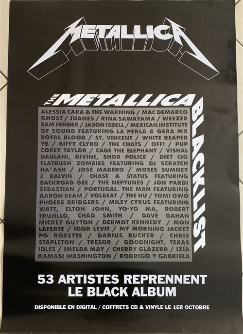 Affiche de concert originale - Metallica - Blacklist - 70x100cm