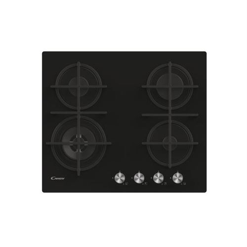 Plaque Gaz Candy CDK6GF4WEKB 33802752 9450W 4 Feux Verre Fonte Noir