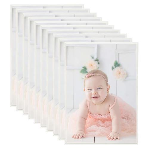 vidaXL Collage de cadres photo 10 pcs de mur table Argenté 18x24cm MDF