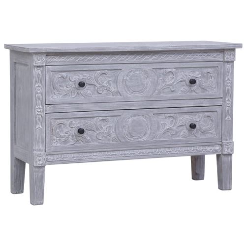 vidaXL Buffet avec 2 tiroirs 90x30x60 cm Bois d'acajou massif