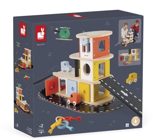 Non Communiqué Multicolore Garage Educatif Bolid En Bois