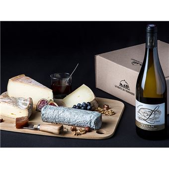 Coffret vin et fromage personnalisé