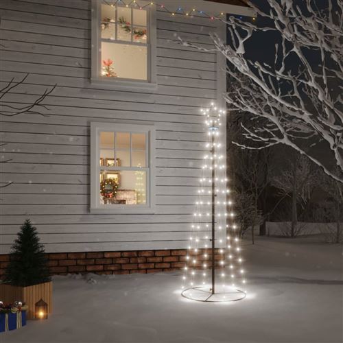 VidaXL Arbre de Noël cône 108 LED Blanc froid 70x180 cm