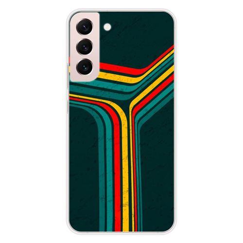 Coque en silicone imprimée compatible Samsung Galaxy S22 Plus Retro lines