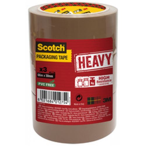 3M Scotch Ruban adhésif d'emballage HEAVY, 50 mm x 66 m